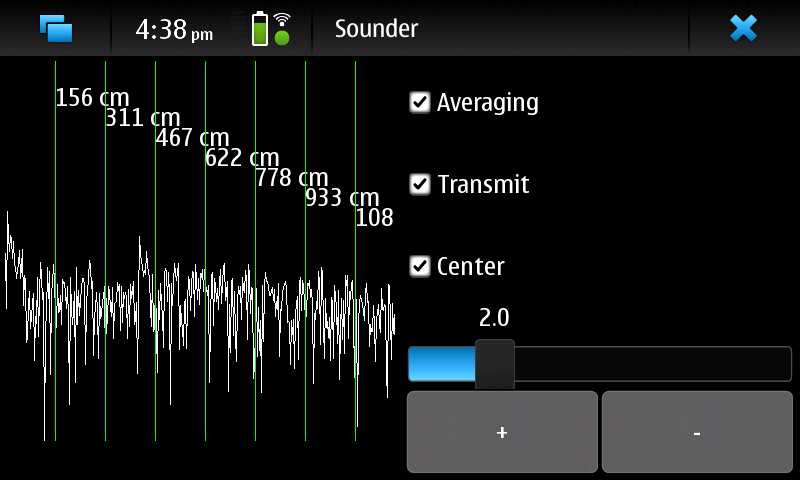 Screenshot of my acoustic sounder program