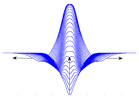 A representation of a traveling wave solution